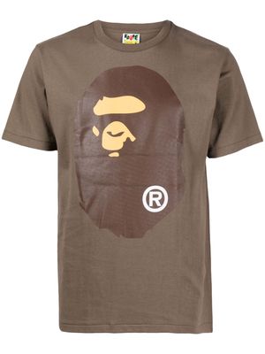 A BATHING APE® graphic-print cotton T-shirt - Brown