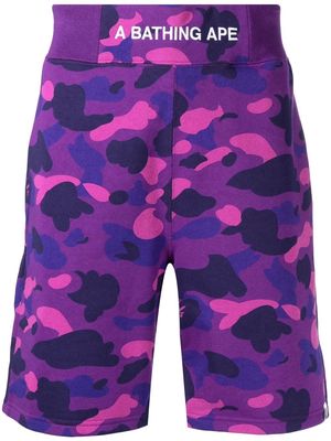 A BATHING APE® graphic-print deck shorts - Purple