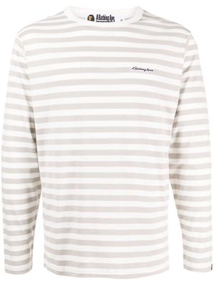 A BATHING APE® Hoop striped cottton T-shirt - Grey