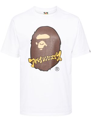 A BATHING APE® Katakana Ape Head cotton T-shirt - White