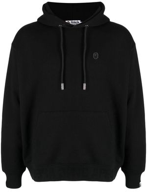 A BATHING APE® logo-patch cotton-blend hoodie - Black