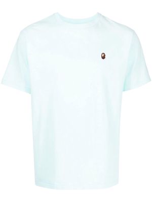 A BATHING APE® logo-patch cotton T-Shirt - Blue