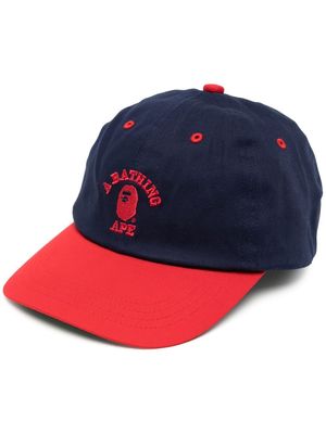 A BATHING APE® logo-print baseball cap - Blue