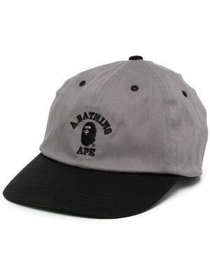A BATHING APE® logo-print baseball cap - Grey