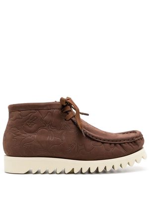 A BATHING APE® Manhunt M2 leather boots - Brown