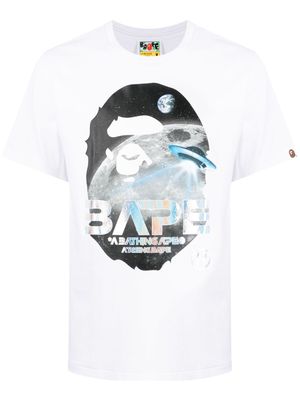 A BATHING APE® Moon Photo cotton T-shirt - White