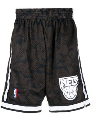 A BATHING APE® Nets-print detail shorts - Black