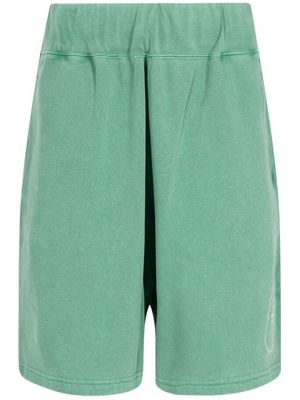 A BATHING APE® Overdye Wide Index Card shorts - Green
