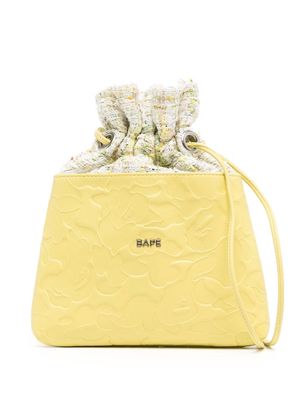 A BATHING APE® panelled drawstring mini bag - Yellow