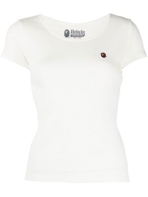 A BATHING APE® patch-detail cotton T-Shirt - White