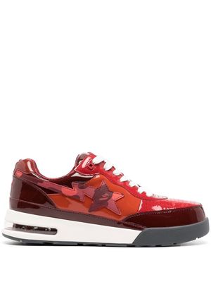 A BATHING APE® patent-leather low-top sneakers - Red