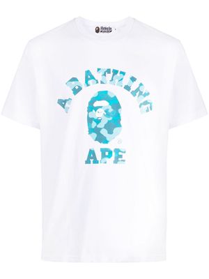 A BATHING APE® Radiation College camouflage-print T-shirt - White