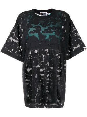 A BATHING APE® semi-sheer T-shirt - Black