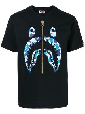 A BATHING APE® Shark camouflage cotton T-shirt - Black