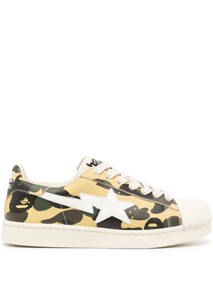 A BATHING APE® Skull STA 1st leather sneakers - White
