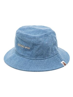 A BATHING APE® Sport denim bucket hat - Blue
