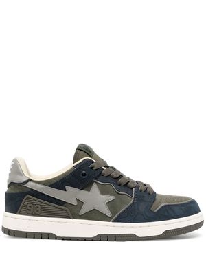 A BATHING APE® star-patch low-top sneakers - Green