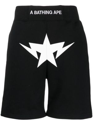 A BATHING APE® star-print track shorts - Black