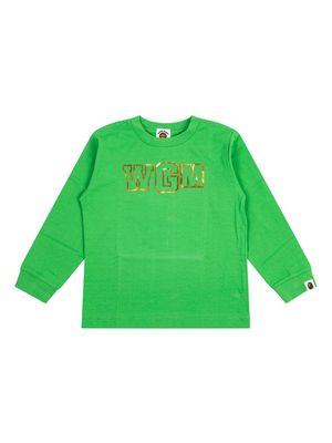 A BATHING APE® WGM Shark long-sleeve T-shirt - Green