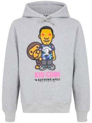 A BATHING APE® x Kid Cudi Baby Milo hoodie - Grey