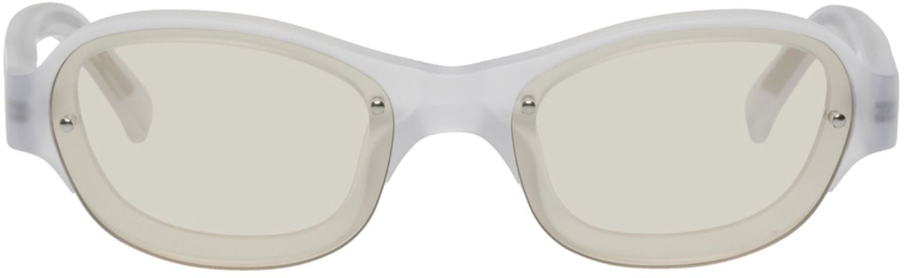 A BETTER FEELING SSENSE Exclusive Gray & Beige Skye Sunglasses