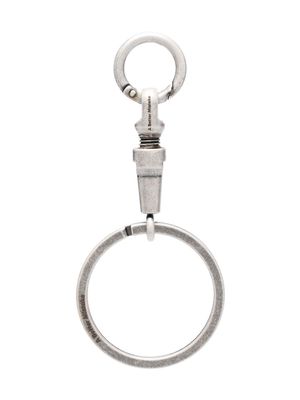 A BETTER MISTAKE antique-effect logo-engraved keyring - Grey