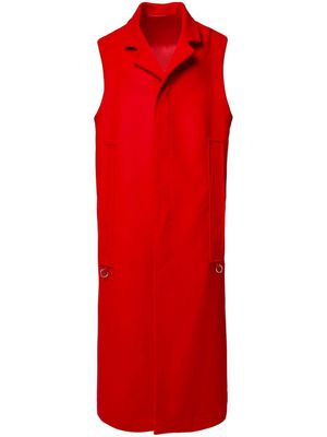 A BETTER MISTAKE Ares virgin wool sleeveless coat - Red