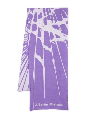 A BETTER MISTAKE Broken Glass wool scarf - Purple