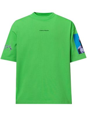 A BETTER MISTAKE Crawler oversized T-shirt - Green