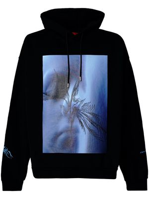 A BETTER MISTAKE Face To Face drawstring hoodie - Black