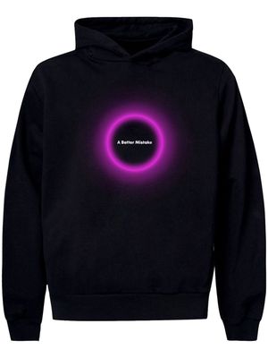 A BETTER MISTAKE Laser organic cotton hoodie - Black