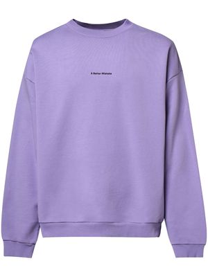 A BETTER MISTAKE logo-print knitted jumper - Purple