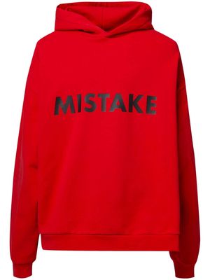 A BETTER MISTAKE logo-print long-sleeve hoodie - Red