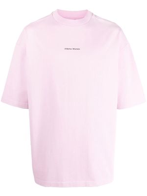 A BETTER MISTAKE logo-print organic cotton T-shirt - Pink