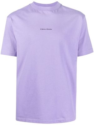 A BETTER MISTAKE logo-print organic cotton T-shirt - Purple