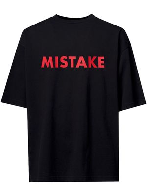A BETTER MISTAKE Mistake oversize cotton T-shirt - Black