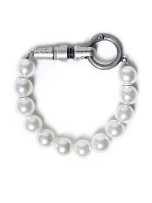 A BETTER MISTAKE modular glass-pearl bracelet - Silver