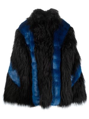A BETTER MISTAKE Moth faux fur jacket - Blue