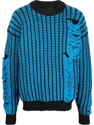 A BETTER MISTAKE Noise distressed-finish sweater - Blue
