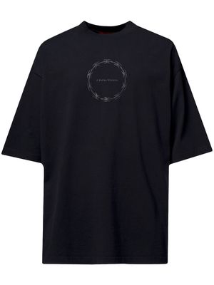 A BETTER MISTAKE Rave Reflective logo-print T-shirt - Black