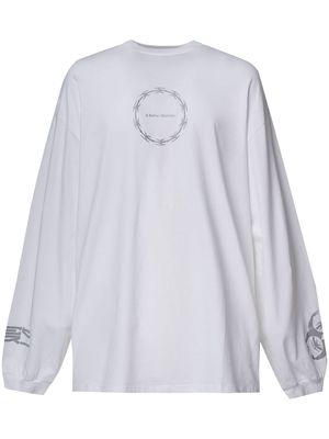 A BETTER MISTAKE Rave Reflective logo-print T-shirt - White