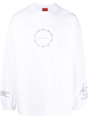 A BETTER MISTAKE Raver Reflective long-sleeve T-shirt - White