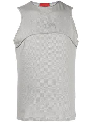 A BETTER MISTAKE Reflective sleeveless vest top - Grey