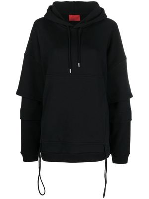 A BETTER MISTAKE Resonance triple-sleeve hoodie - Black