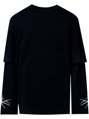 A BETTER MISTAKE spike-print long-sleeve T-shirt - Black