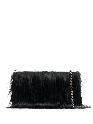 A BETTER MISTAKE Stay furry clutch bag - Black
