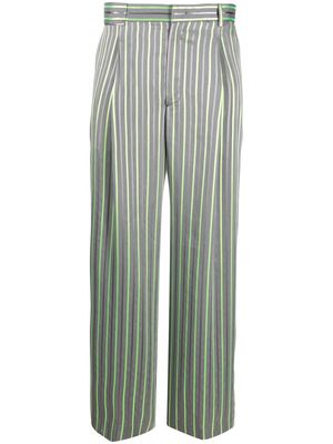 A BETTER MISTAKE stripe-print pajama-style trousers - Grey