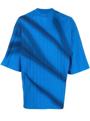 A BETTER MISTAKE tie-dye chevron-knit top - Blue