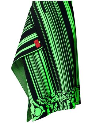 A BETTER MISTAKE Touch Me intarsia-knit asymmetric skirt - Green