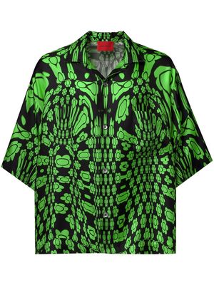 A BETTER MISTAKE Touch Me printed silk shirt - Green